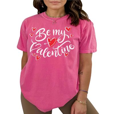 NACRE APPAREL Be My Valentine Shirt Cute Valentine Shirts Couple T-Shirts Valentine's Day Gift #00248_82