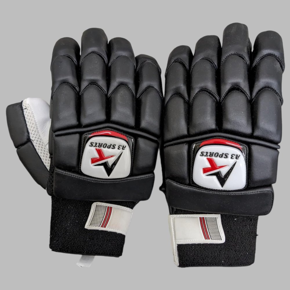 A3 Sports Aerolite Cricket Batting Gloves (Black, Large Men's, Right)