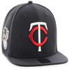 47 MLB Sure Shot Captain Hat Adjustable Structured 6-Panel Snapback Hat Cap, Adult One Size Fits All (One Size, Minnesota Twins) view 1