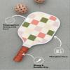 LUXE Pickleball Paddle | Leisure Edition | Cute, Fun, Stylish, Aesthetic Checkered Pickle Ball Paddles with Textured Fiberglass Surface for High Spin | Non-Slip, Comfortable Grip (Party Checker) view 2