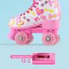 Barbie Roller Skates for Girls - Adjustable Sizes 12-2, Glitter Wheels, ABEC 5 Bearings - Durable PVC Material, Foam Shoe Lining - Perfect for Active Fun and Adventures view 3