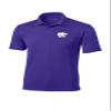 Sport Your Gear Kansas State Wildcats Prime Athletic Logo Micropique Moisture Wicking Lightweight Golf Polo (Purple -Large) view 1