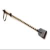 Genuine Leather Handcrafted Riding Crop - 20" or 29" Riding Accessory - Premium and Gentle Crops for Horses (Black and Gold, 29 Inches) view 1