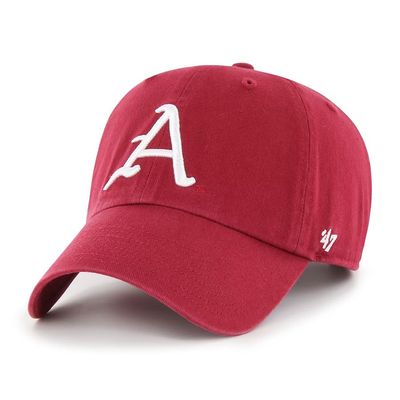 47 Arkansas Razorbacks Red Clean Up Adjustable Cap - NCAA Relaxed Fit Baseball Dad Hat