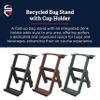 Standard Golf Club Bag Stand | Foldable Design with Integrated Cup Holder | Eco-Friendly & Weather-Resistant view 2