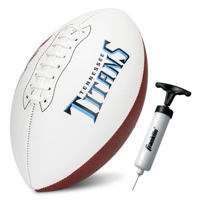 Franklin Sports NFL Tennesseee Titans Autograph Football - Official Size White Panel Souvenir Football for Autographs + Signatures - NFL Team Fan Shop Memorabilia Ball for Display