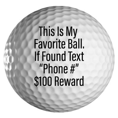 4CInk Funny Quotes with Personalization Golf Balls - Sleeve of 3, Makes Great Gift for a Friend or Family Golfer (Favorite)