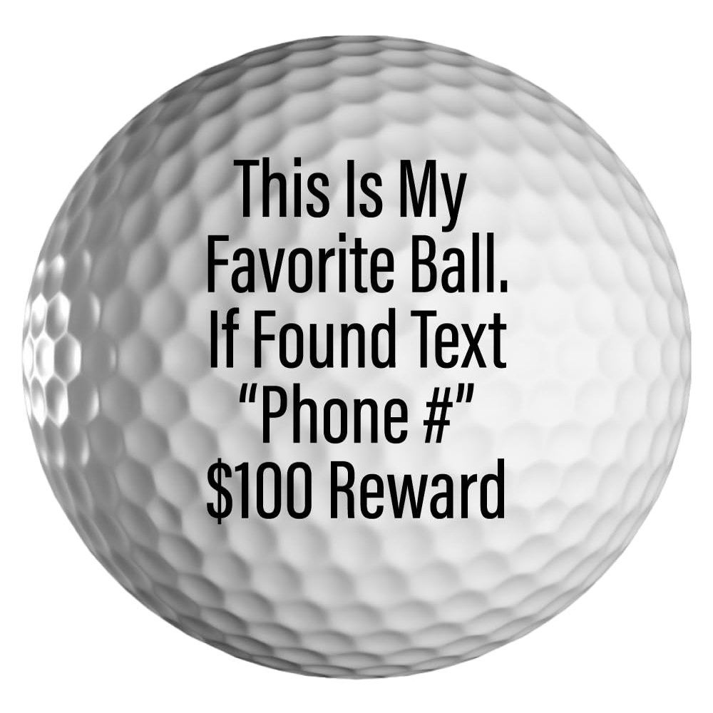 4CInk Funny Quotes with Personalization Golf Balls - Sleeve of 3, Makes Great Gift for a Friend or Family Golfer (Favorite)