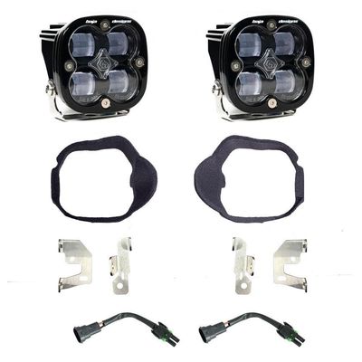Baja Designs Squadron SAE LED Fog Pocket Light Kit for Mercedes Benz Sprinter 1500/2500/3500 Van 2019-22 (SAE Fog Lens; Clear)