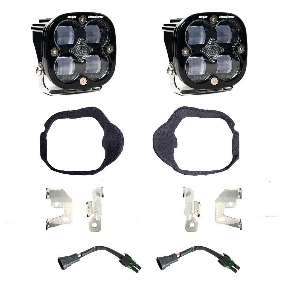 Baja Designs Squadron SAE LED Fog Pocket Light Kit for Mercedes Benz Sprinter 1500/2500/3500 Van 2019-22 (SAE Fog Lens; Clear)