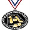 2.75" 2nd Place Cornhole Shadow Medal Award, Silver Trophy Medal 20 Pack view 1