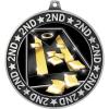 2.75" 2nd Place Cornhole Shadow Medal Award, Silver Trophy Medal 20 Pack view 2