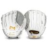 Franklin Sports Fastpitch Softball Glove - Field Master Fastpitch + Slowpitch Mitt - Women's + Girls' Lefty Glove - Adult + Youth - Left Hand Throw - 12.0" - White + Grey view 2