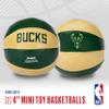 Franklin Sports NBA Milwaukee Bucks Toy Basketballs - 2 Pack of Kids Soft Mini Basketballs for Over the Door + Indoor Hoops - NBA Fan Shop Kids Soft Toy Balls - (2) Mini Balls Included view 2