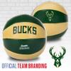 Franklin Sports NBA Milwaukee Bucks Toy Basketballs - 2 Pack of Kids Soft Mini Basketballs for Over the Door + Indoor Hoops - NBA Fan Shop Kids Soft Toy Balls - (2) Mini Balls Included view 4