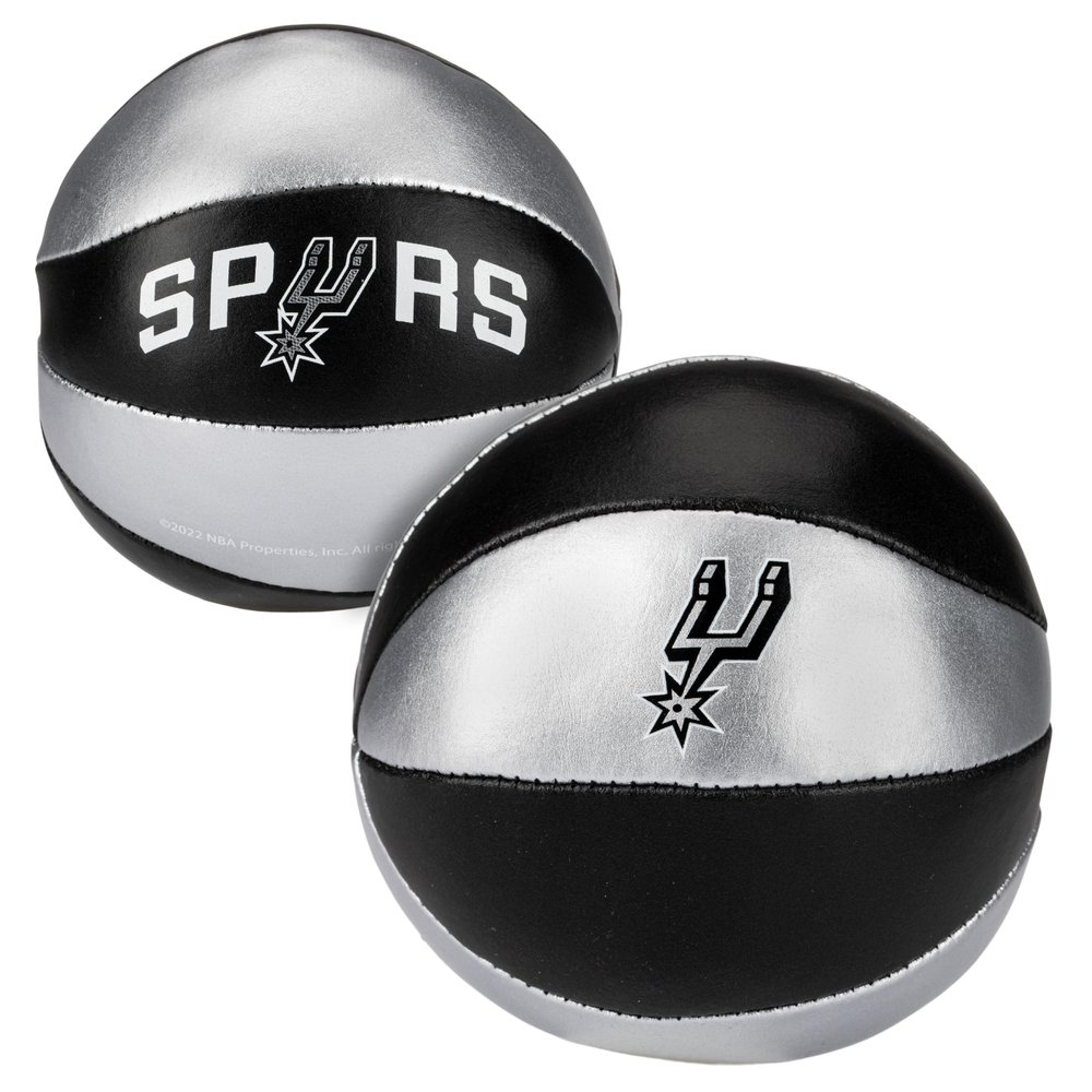 Franklin Sports NBA San Antonio Spurs Toy Basketballs - 2 Pack of Kids Soft Mini Basketballs for Over The Door + Indoor Hoops - NBA Fan Shop Kids Soft Toy Balls - (2) Mini Balls Included