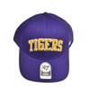 47 LSU Tigers Purple Lone Script MVP Adjustable Cap - NCAA, Adjustable Structured Baseball Hat view 1