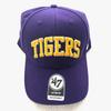 47 LSU Tigers Purple Lone Script MVP Adjustable Cap - NCAA, Adjustable Structured Baseball Hat view 2