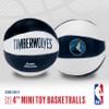 Franklin Sports NBA Minnesota Timberwolves Toy Basketballs - 2 Pack of Kids Soft Mini Basketballs for Over the Door + Indoor Hoops - NBA Fan Shop Kids Soft Toy Balls - (2) Mini Balls Included view 2