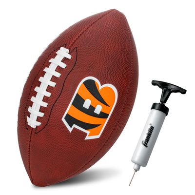 Franklin Sports NFL Cincinnati Bengals Football - Youth Junior Size Football for Kids - Official NFL Team Logo + Colors Youth Ball - Kids Fan Shop Ball