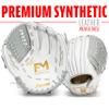 Franklin Sports Fastpitch Softball Glove - Field Master Fastpitch + Softball Mitt - Womens + Girls Righty Glove - Adult + Youth Gloves - Right Hand Throw - 12.0" - White + Grey view 4