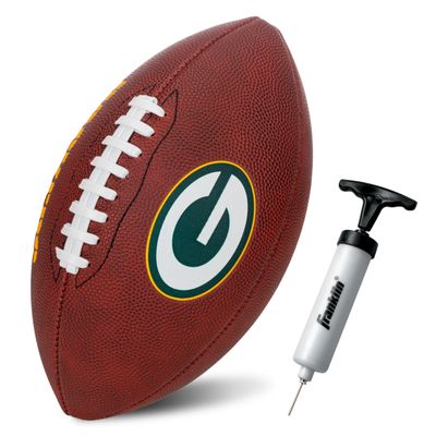 Franklin Sports NFL Green Bay Packers Football - Youth Junior Size Football for Kids - Official NFL Team Logo + Colors Youth Ball - Kids Fan Shop Ball