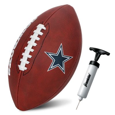 Franklin Sports NFL Dallas Cowboys Football - Youth Junior Size Football for Kids - Official NFL Team Logo + Colors Youth Ball - Kids Fan Shop Ball