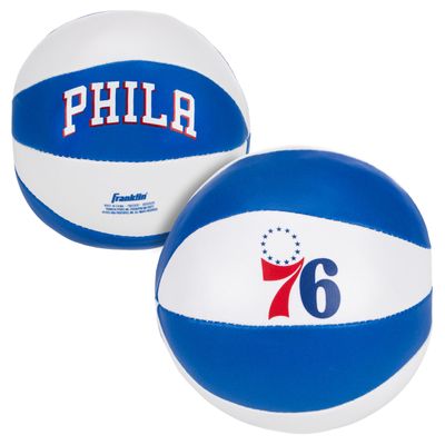 Franklin Sports NBA Philadelphia 76ers Toy Basketballs - 2 Pack of Kids Soft Mini Basketballs for Over the Door + Indoor Hoops - NBA Fan Shop Kids Soft Toy Balls - (2) Mini Balls Included