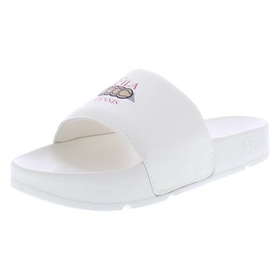 Fila Drifter CC Slide Mens Shoes Size 7, Color: Gardenia/Gardenia/Gold