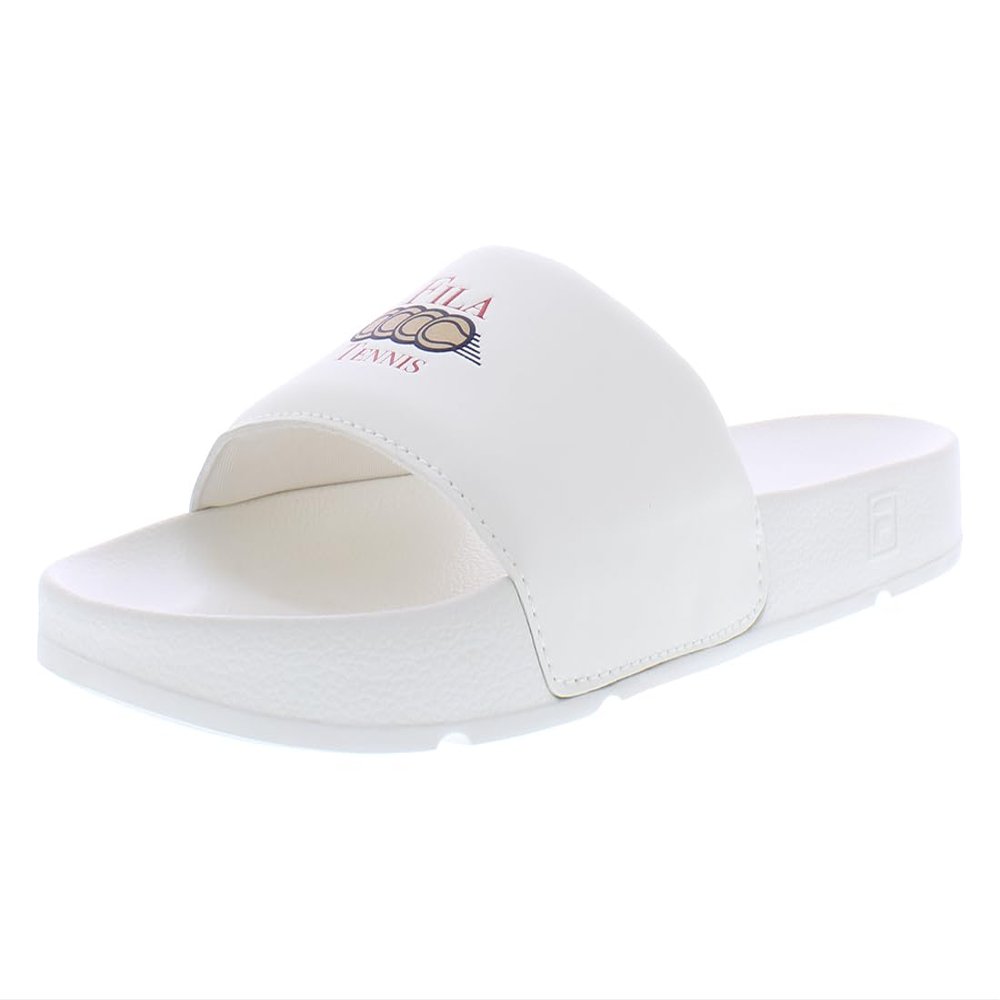 Fila Drifter CC Slide Mens Shoes Size 7, Color: Gardenia/Gardenia/Gold