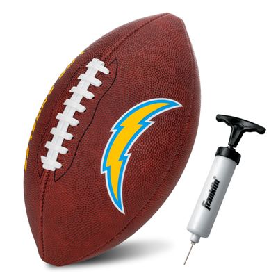 Franklin Sports NFL Los Angeles Chargers Football - Youth Junior Size Football for Kids - Official NFL Team Logo + Colors Youth Ball - Kids Fan Shop Ball