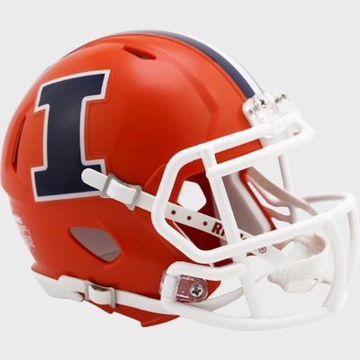 Orange Riddell Speed Mini Helmet for Illinois Fighting Illini