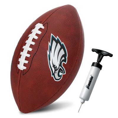 Franklin Sports NFL Philadelphia Eagles Football - Youth Junior Size Football for Kids - Official NFL Team Logo + Colors Youth Ball - Kids Fan Shop Ball
