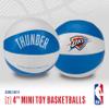 Franklin Sports NBA Oklahoma City Thunder Toy Basketballs - 2 Pack of Kids Soft Mini Basketballs for Over The Door + Indoor Hoops - NBA Fan Shop Kids Soft Toy Balls - (2) Mini Balls Included view 2