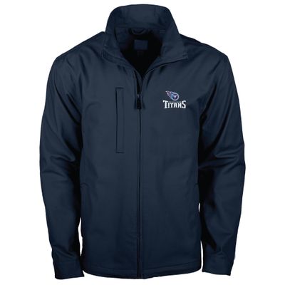 dunbrooke Men's Navy Tennessee Titans Journey Workwear Tri-Blend Full-Zip Jacket