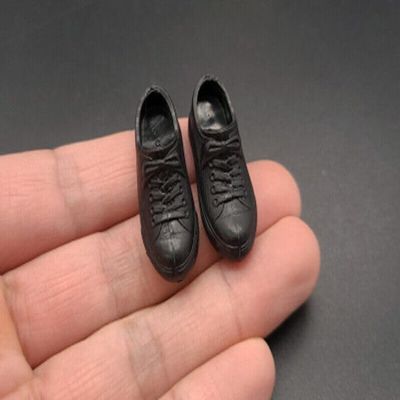 ximitoy 3cm Long 1/12 Scale Soldier Accessories SHF Hollow Canvas Shoes F 6" Male (Pure Black)