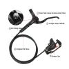 Mountain Bike Hydraulic Disc Brake Set Double Piston One Piece Cylinder Aluminum Brake Handle With Front 800mm Rear 1400mm Brake Hose & Brake Pads For Universal Mountain bike ( Color : L front R rear view 3
