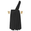 Hularka Men's Toga Costume Greek Rome Theme Party Cosplay Fancy Dress One Shoulder Strap Role Play Outfits Long_Black XX-Large view 3