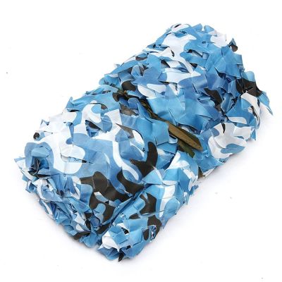 Customizable Camo Netting Shade Mesh Net 1.5x2M(4.9x6.6ft)-10x20M(32.8x65.6ft) Great For Sunshade, Decoration, Stealth Camping, Duck Hunting, Wildlife Photography, Canopy Bed(Color:Blue,Size:1.5*5m)