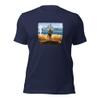 Banisiworld Ukrainian Ukrposhta Postage Stamp Ship Olha Kharlan Ukraine Unisex T-Shirt Navy view 1