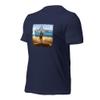 Banisiworld Ukrainian Ukrposhta Postage Stamp Ship Olha Kharlan Ukraine Unisex T-Shirt Navy view 2