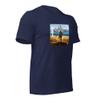 Banisiworld Ukrainian Ukrposhta Postage Stamp Ship Olha Kharlan Ukraine Unisex T-Shirt Navy view 3