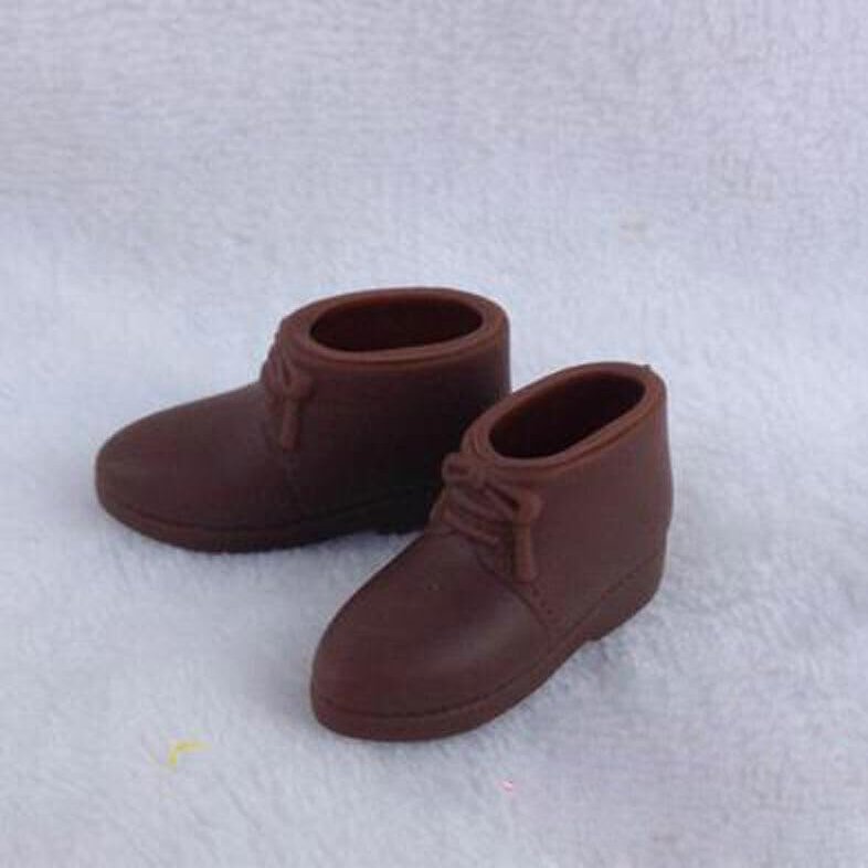 3cm Long 1/12 Scale Soldier Accessories SHF Hollow Canvas Shoes F 6" Male (Brown)