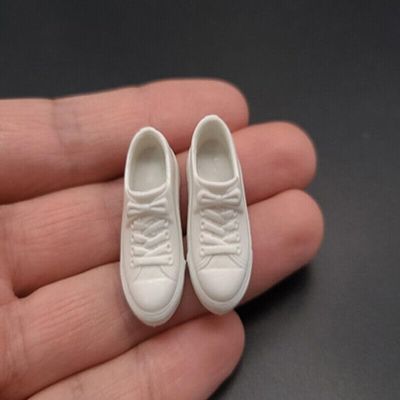 ximitoy 3cm Long 1/12 Scale Soldier Accessories SHF Hollow Canvas Shoes F 6" Male (Pure White)