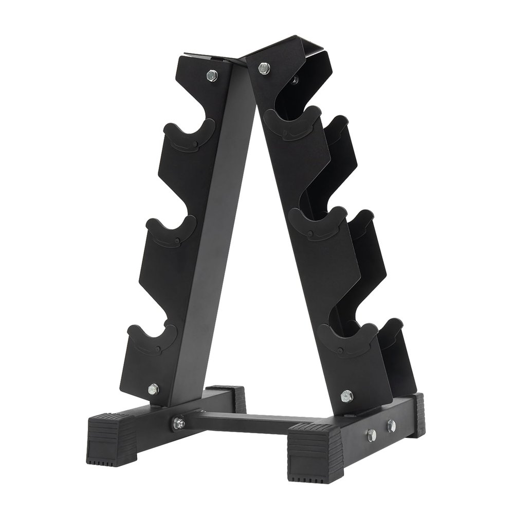 Dumbbell Rack Stand Only Works 3 Tier Small Compact A-Frame Hand Weights Holder Rack Rack Stand Dumbbell Weight Storage for Home, Offices and Gyms Exercise (Rack ONLY)