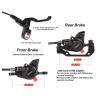 Mountain Bike Hydraulic Disc Brake Set Aluminum Alloy Material Dual-Piston Oil Brake (with Hose 800mm Front /1400mm Rear & Brake Pads & 160/180mm Stainless Steel Rotors) ( Color : L front R rear , Siz view 2