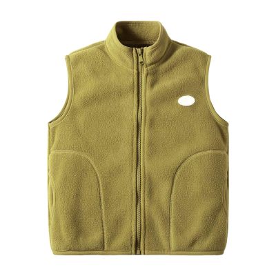 Toddler Polar Fleece Vest with Pockets Boys Girls Warm Sleeveless Jacket Kids Zipper Up Outerwear (Yellow, 6-7 Years)