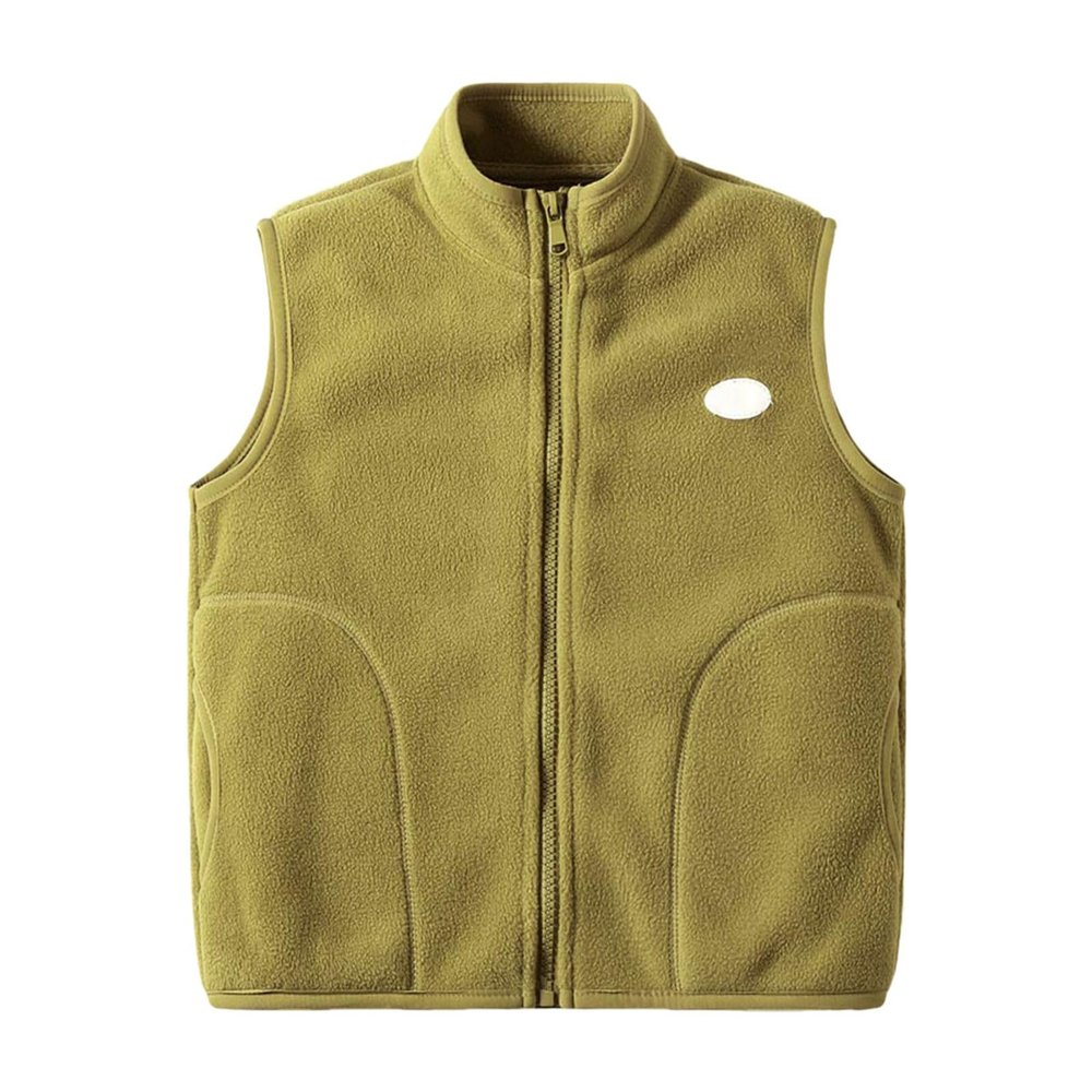 Toddler Polar Fleece Vest with Pockets Boys Girls Warm Sleeveless Jacket Kids Zipper Up Outerwear (Yellow, 6-7 Years)