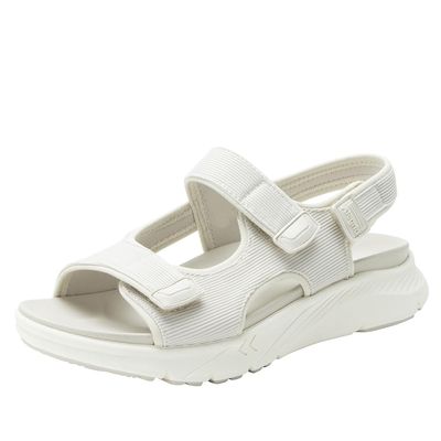 Alegria Women's Sandie Lightweight Athletic Recovery Backstrap Slip On Sport Slide Sandal Shell 6-6.5 M US