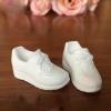 3cm Long 1/12 Scale Soldier Accessories SHF Hollow Canvas Shoes F 6" Male (White high top) view 1